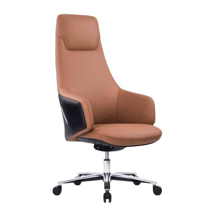 Modern Executive  Luxury Office Chair Leather Boss Lift Chair with Durable Mesh Synthetic Materials