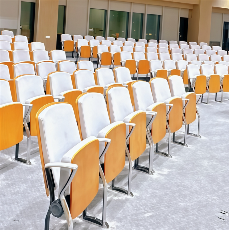 Auditorium Theater Cinema Conference  Hall Chair Public Furniture Aluminum Alloy Durable Foldable Seating