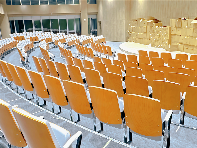 Auditorium Theater Cinema Conference  Hall Chair Public Furniture Aluminum Alloy Durable Foldable Seating