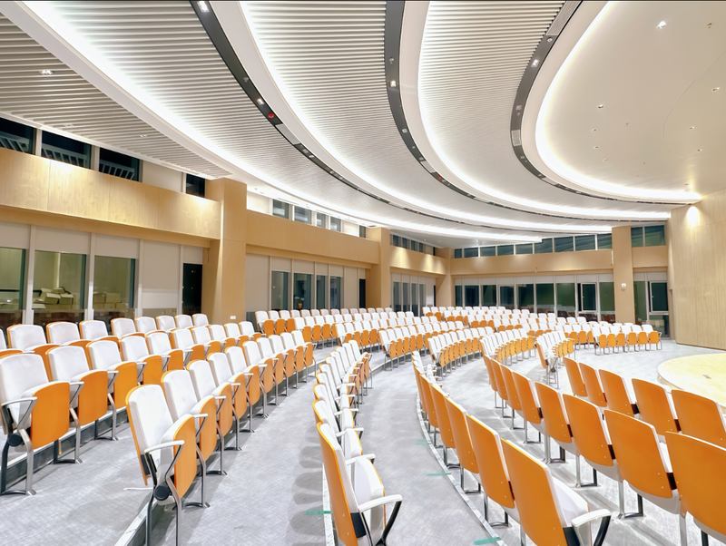 Auditorium Theater Cinema Conference  Hall Chair Public Furniture Aluminum Alloy Durable Foldable Seating